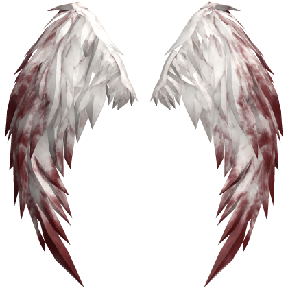 White Angel Wings Red Tips back