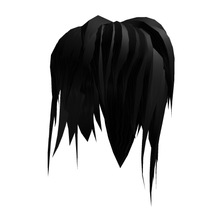  black messy scene hair vkei Roblox item
