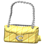 Coach Quilted Shoulder Bag Star Yellow