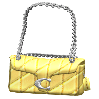 Coach Quilted Shoulder Bag Star Yellow thumbnail