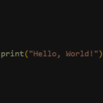 print("Hello, World!")