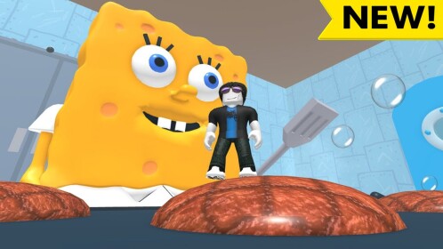 🧽ESCAPE SPONGEBOY AND KRUSTY KRAB OBBY!!🍔 (NEW)