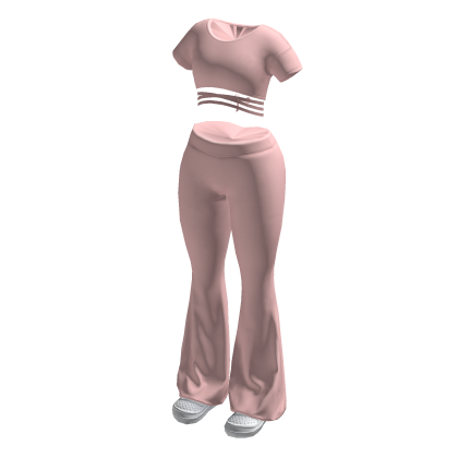 Flare Leggings w Tied Crop Top thumbnail