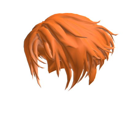 messy, vibrant orange hair Roblox item