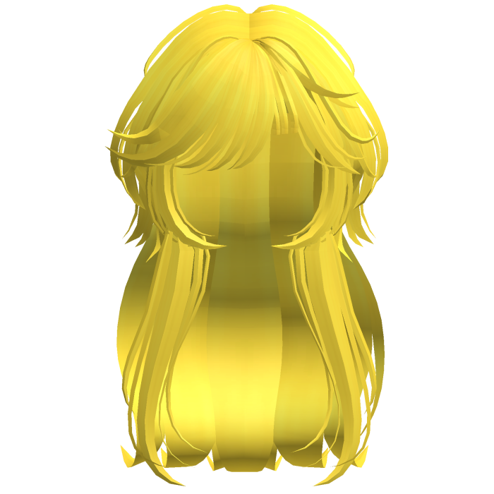 Shaggy Wavy Layered Hair w/ Side Bangs (Yellow)
