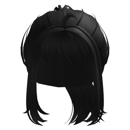 Y2k Cute Ponytail Braids Hair - Black Roblox item