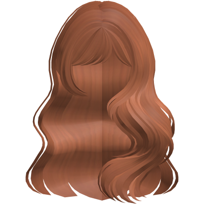 Long Wavy Layered Blowout in Orange Ginger