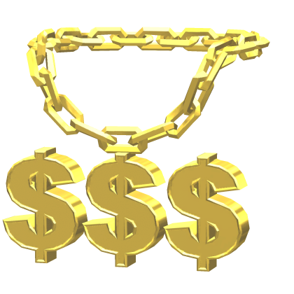 gold money bling necklace chain thumbnail