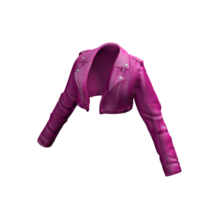 Pink Biker Jacket Cropped