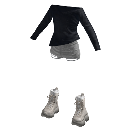 Black Washed Leather Layered Outfit [PBR]