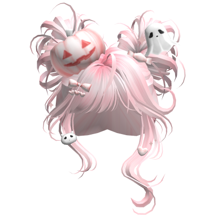 Spooky Halloween Pumpkin Buns  (Light Pink)