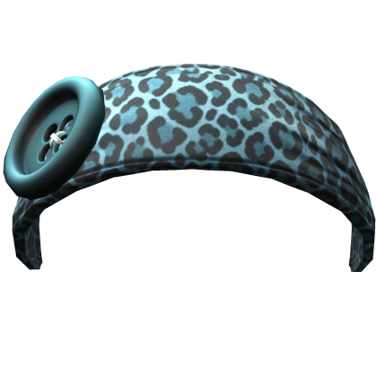 2000s Blue Gyaru Cheetah Button Headband Roblox item