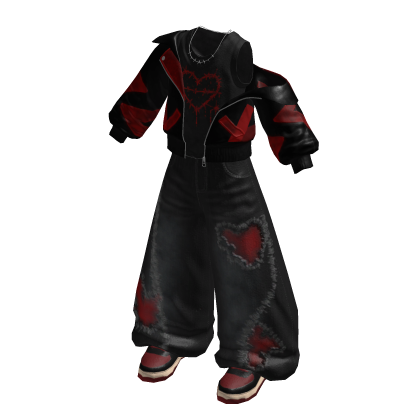 Grunge Street Baggy Pants (Red)