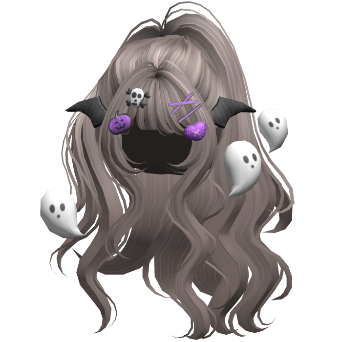 Ash Halloween Hairclips Wavy Half Down