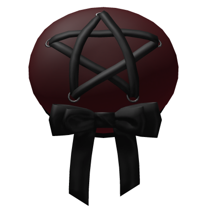 emo gothic pentagram beret in red