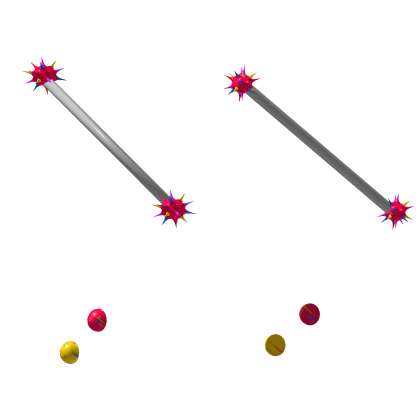 spike stacked earrings (pink/yellow)