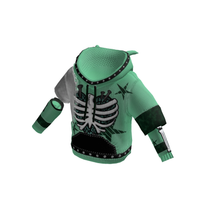 Layered Tshirt Hood - Green Heart