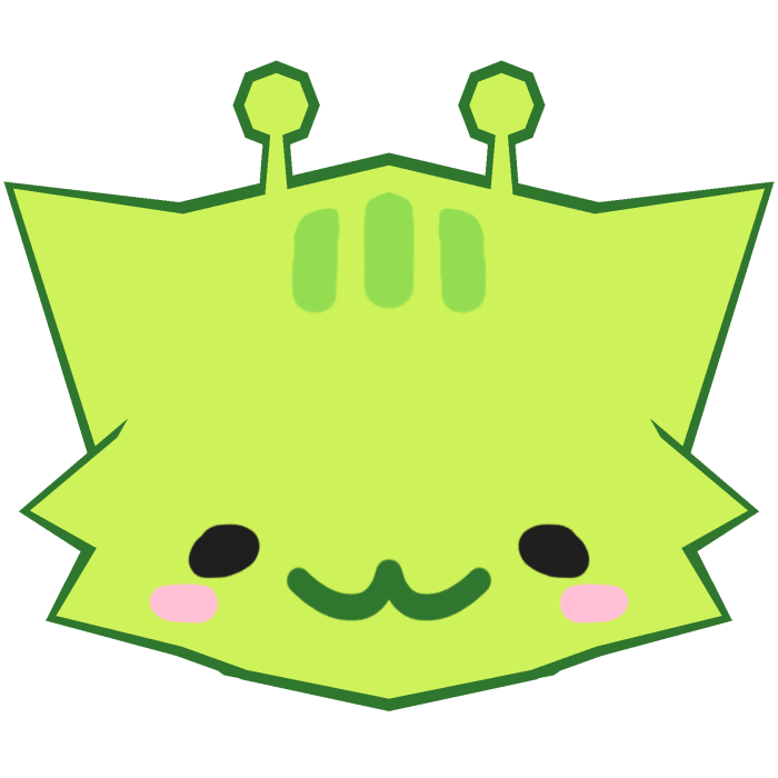 Low Poly Alien Cat Head