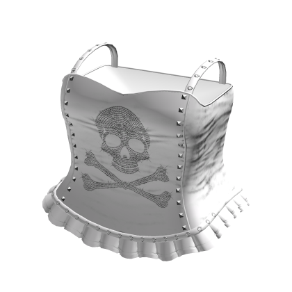 Emo White Rhinestone Skull Dress