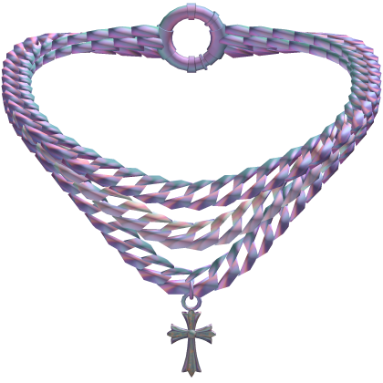Chrome Cross Iced Out Cuban Chain Roblox item