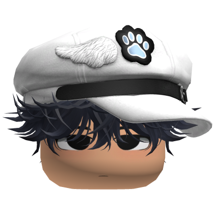 Cute Boy w Messy Hair n Paw Cap ( Navy Blue ) Roblox item