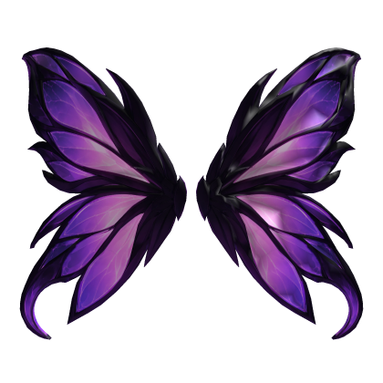 Glowing Purple Crystal Butterfly Fairy Wings Galax