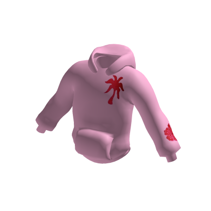 Pink Palm Puff Hoodie thumbnail