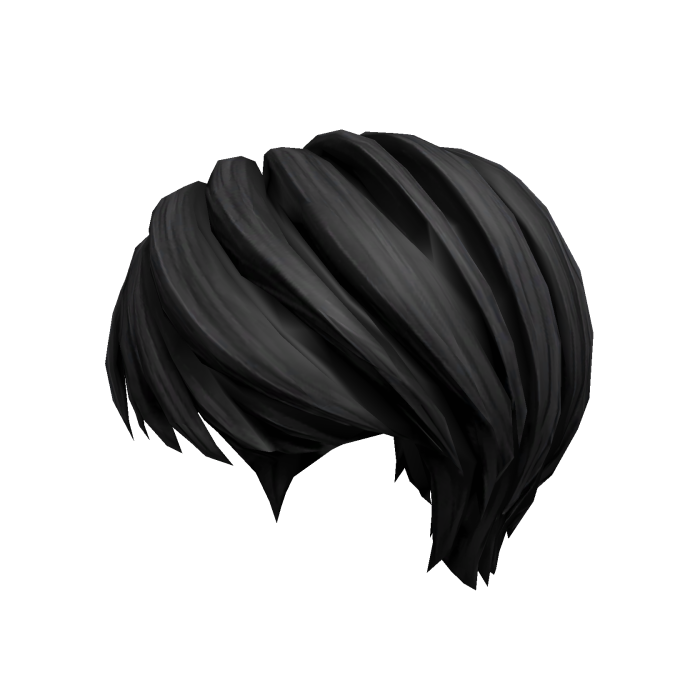 Black Center Part Comma Hair