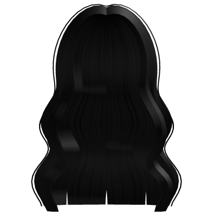 long wavy hair no bangs black Roblox item