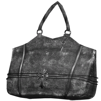 White Vintage Chrome Cross Hand Bag thumbnail