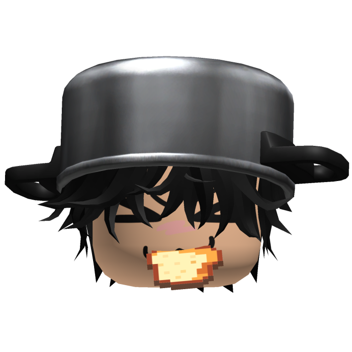 Messy Black Hair W/ Pot Hat & Bread