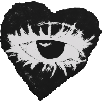 ANIMATED Black Weirdcore Eye Heart Halloween Emo