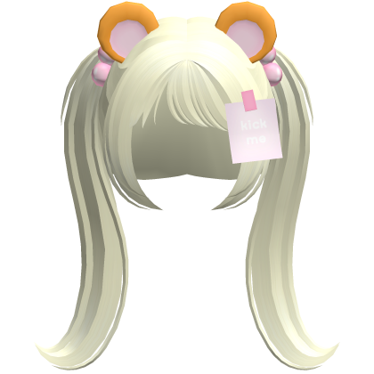 blonde kawaii tween hamster silly pigtails