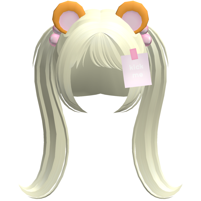 blonde kawaii tween hamster silly pigtails