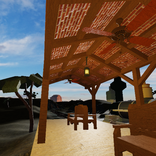 Ceiling fans in a western city