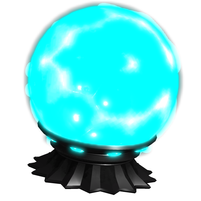 Glowing Witch Crystal Ball - Emissive Cyan