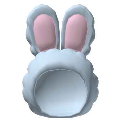 Low Poly Bunny Hood Blue