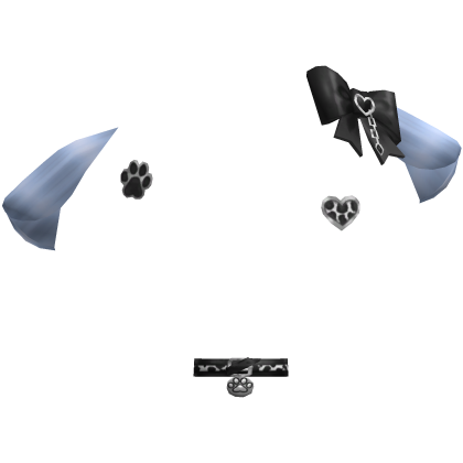 Blue Gothic Y2k Ear Paw Furry Accessories