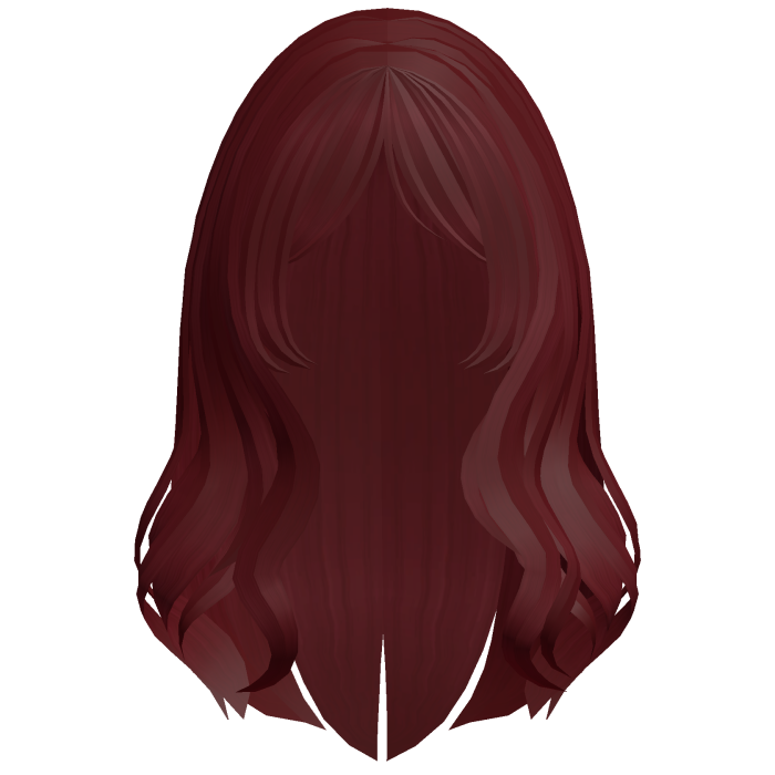 Preppy Wavy Hair w/ Curtain Bangs (Red)