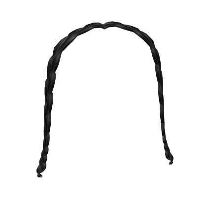 black front braids bangs Roblox item