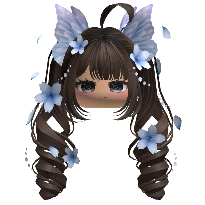 Mystical Sakura Petal Pigtails (Brown)