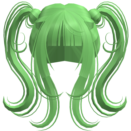 Cute Soft Swirly Pigtails (Green) thumbnail