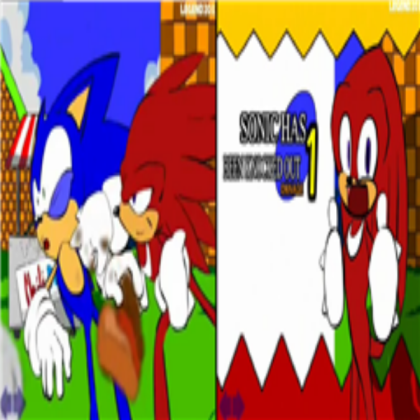 Knuckles pwns Sonic Roblox decal
