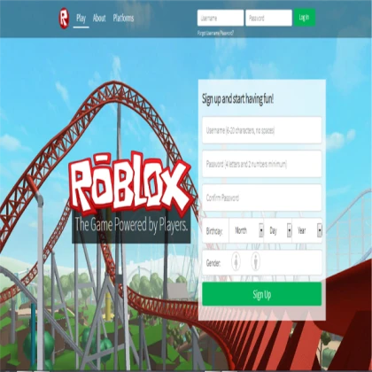 LogIn of Roblox 2014