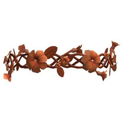 Orange Flower Crown Tiara