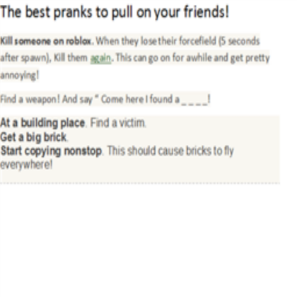 The Best Pranks To Pull On Your Friends! Roblox decal