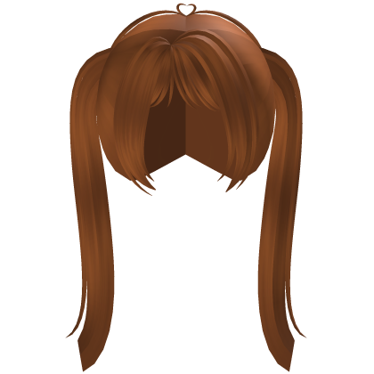 ♡ orange pigtails straight tall cute