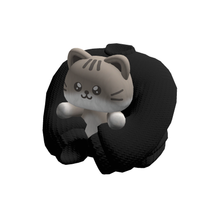 Cat Hugging Black Sweater