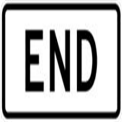 END SIGN Roblox decal
