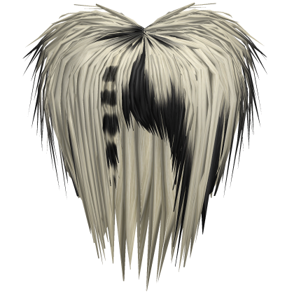 teased scene black blonde racs emo razor cut hair Roblox item